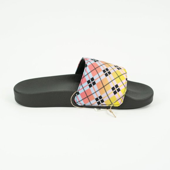 Adidas Adilette Slides \'Plaid\' GW6091 Comfort Slip-On Sandals size 8 - 13 main image 8